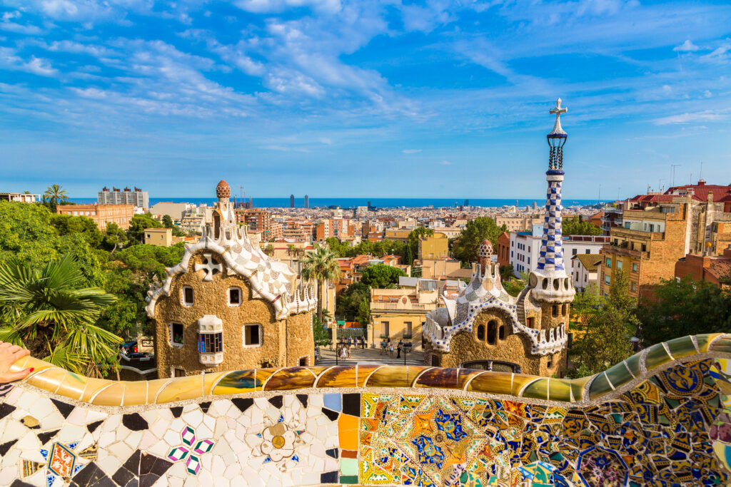 Park Guell in Barcelona, Spain
